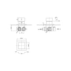 Parisi Quadro Wall Mixer Small Plate - Chrome - QQ.05QF