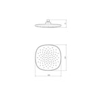 Parisi Quasar II Shower Head 240mm - Brushed Brass - Q2.SH.A240.46