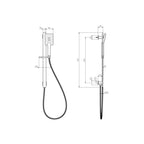 Parisi Quasar II Sliding Rail with Hand Shower - Fucile - Q2.SR.50