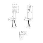 Parisi Quasar II Wall Swivel Bracket with Hand Shower - Matte Black - Q2.WB.02