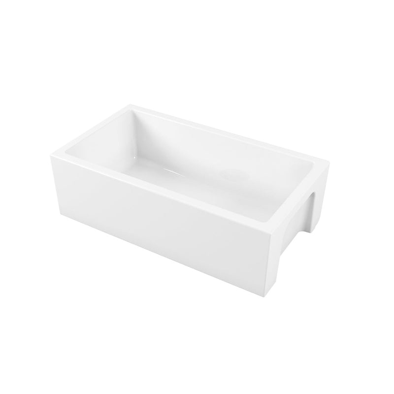 Parisi Rigolo Single Bowl Sink Reversible 840mm - Gloss White