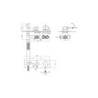 Parisi Tondo Mixer, 3-Way Diverter, Shower - Chrome - TO.04-D3Q-A