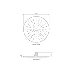 Parisi Tondo Round Shower Head 300mm (ABS) - Brushed Brass - TO.SH.A300.46