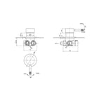 Parisi Tondo Wall Mixer Small Plate - Chrome - TO.05RF