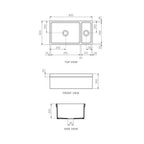 Parisi Veneto Double Bowl Sink 900mm - SMQ542