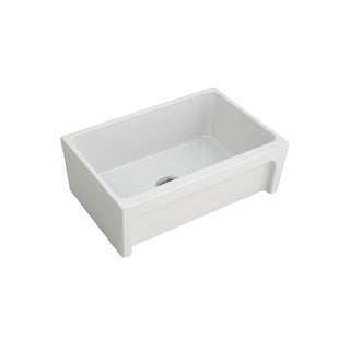 Parisi Veneto Single Bowl Sink 750mm - Gloss White - SMQ530