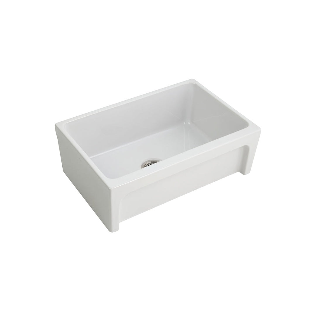 Parisi Veneto Single Bowl Sink 750mm - Gloss White - SMQ530