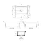 Parisi Veneto Single Bowl Sink 750mm - Pergamon - SMQ530.12