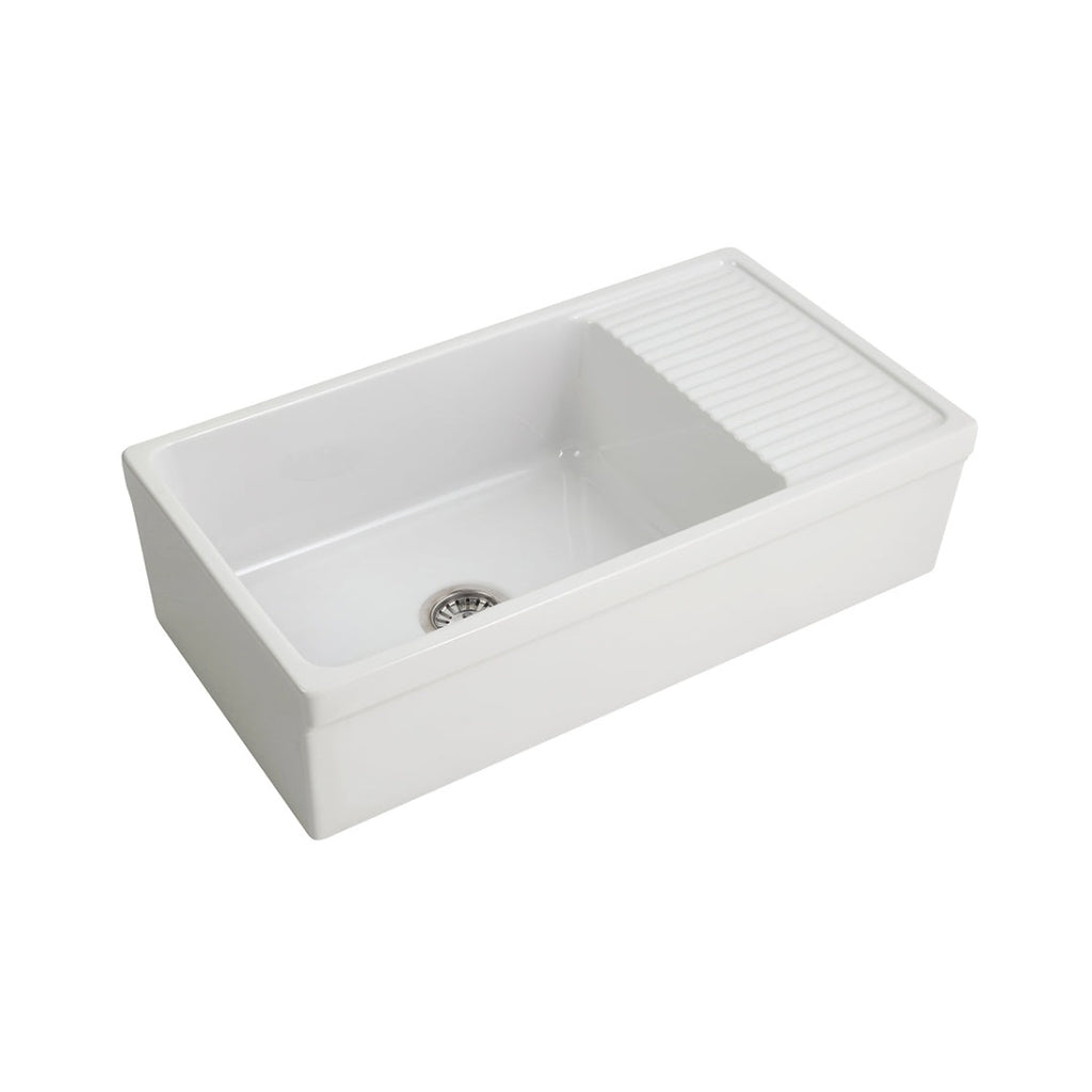 Parisi Veneto Single Bowl Sink 900mm with Drain Shelf - SMQ540