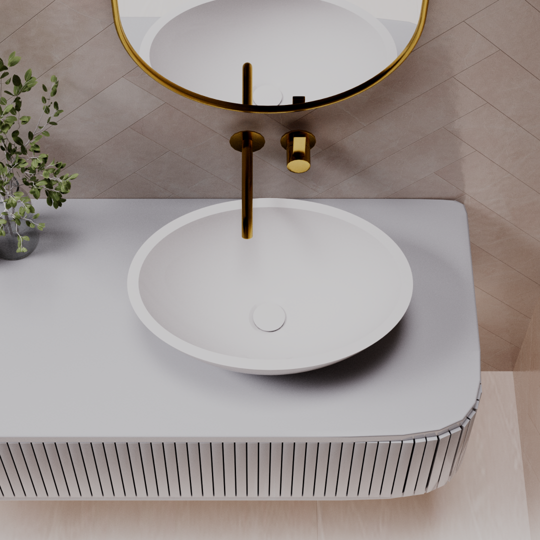 Pietra Bianca Pearl Above Counter Basin - Ivory