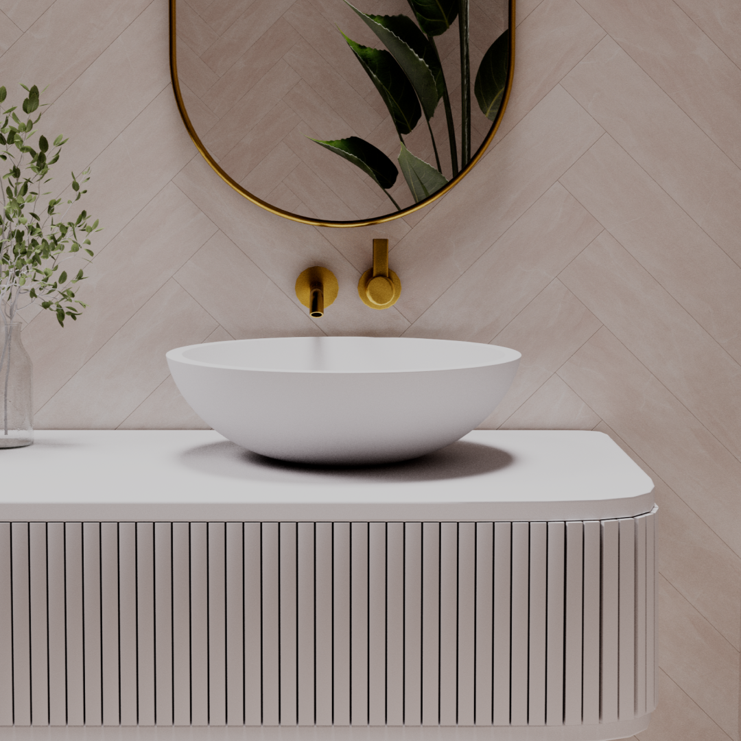 Pietra Bianca Pearl Above Counter Basin - Ivory