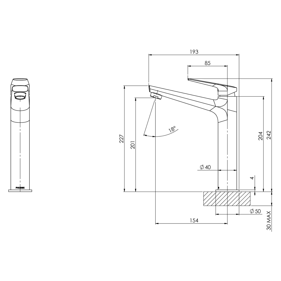 Phoenix Arlo 6 Star Vessel Mixer - LF Chrome - 151-7901-00-1