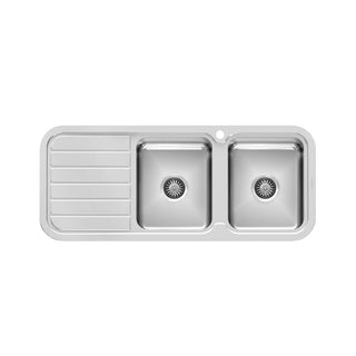 Phoenix 1000 Series Double Right Hand Bowl Sink & Drainer 1TH - 300-2211-50