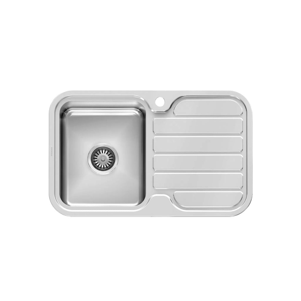 Phoenix 1000 Series Left Hand Sink & Drainer 1TH - Stainless Steel - 300-1111-50