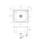 Phoenix Laundry Trough 45 Litre - Stainless Steel - 314-0001-50