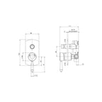 Phoenix Nostalgia Shower- Bath Diverter Mixer - Chrome - NS791 CHR