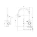 Phoenix Vivid Sink Mixer 220mm Gooseneck - Chrome
