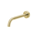 Phoenix Vivid Slimline Wall Bath Spout 180mm Curved - LF Brushed Gold - VS776-12-1
