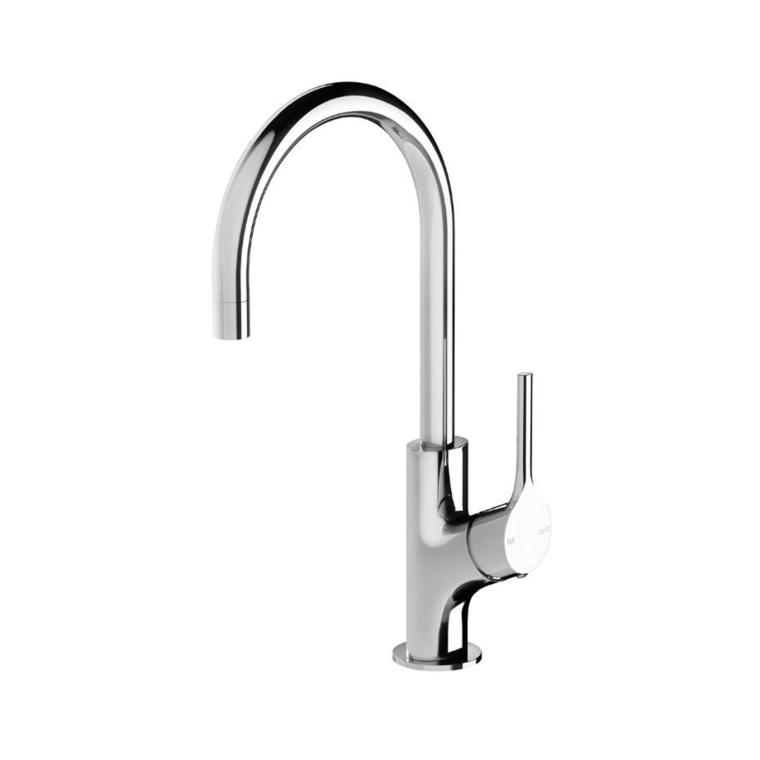 Phoenix Vivid Slimline Oval Sink Mixer 160mm Gooseneck - Chrome - VV735 CHR