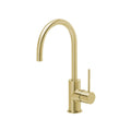 Phoenix Vivid Slimline Sink Mixer 160mm Gooseneck - LF Brushed Gold - VS735-12-1
