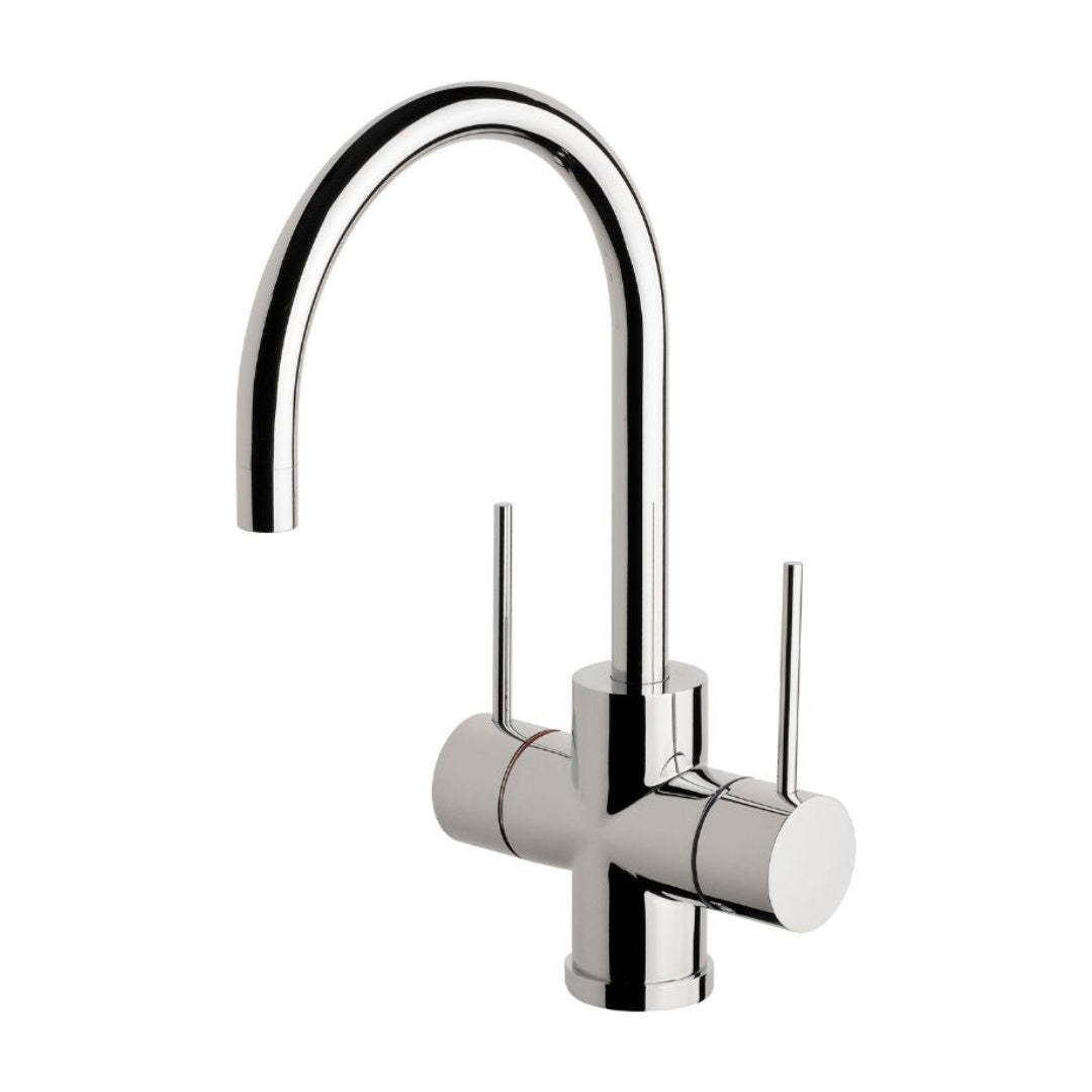 Phoenix Vivid Slimline Twin Handle Sink Mixer 160mm Gooseneck- Chrome - VS711 CHR