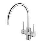 Phoenix Vivid Slimline Twin Handle Sink Mixer 220mm Gooseneck - Chrome - VS712 CHR