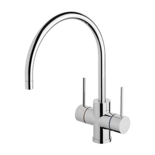 Phoenix Vivid Slimline Twin Handle Sink Mixer 220mm Gooseneck - Chrome - VS712 CHR