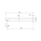 Phoenix Vivid Wall Bath Spout 32 x 300MM Angled - V817 CHR