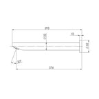 Phoenix Vivid Wall Bath Spout 32 x 300mm Angled - Brushed Nickel - V817 BN