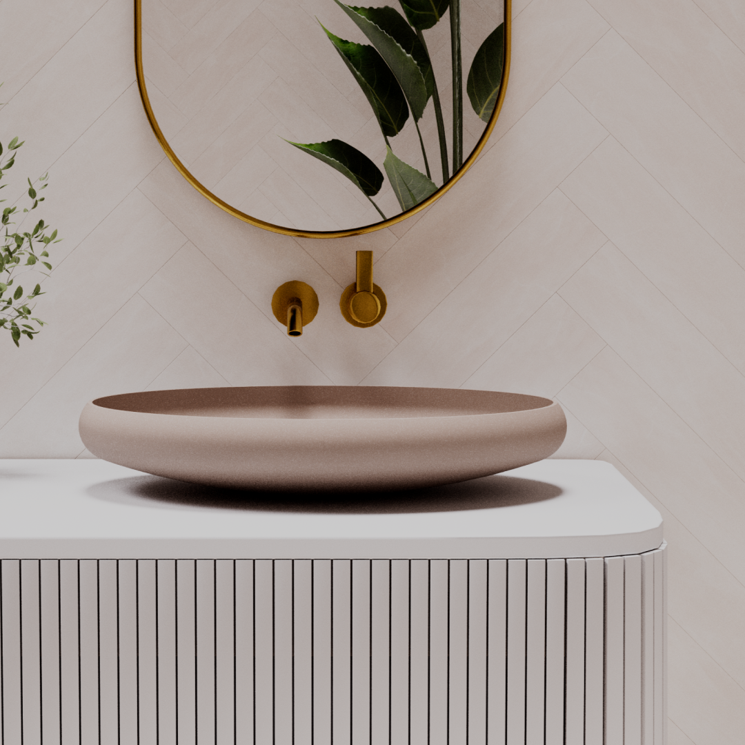 Pietra Bianca Piero Above Counter Basin - White Matte - PB3013-WM