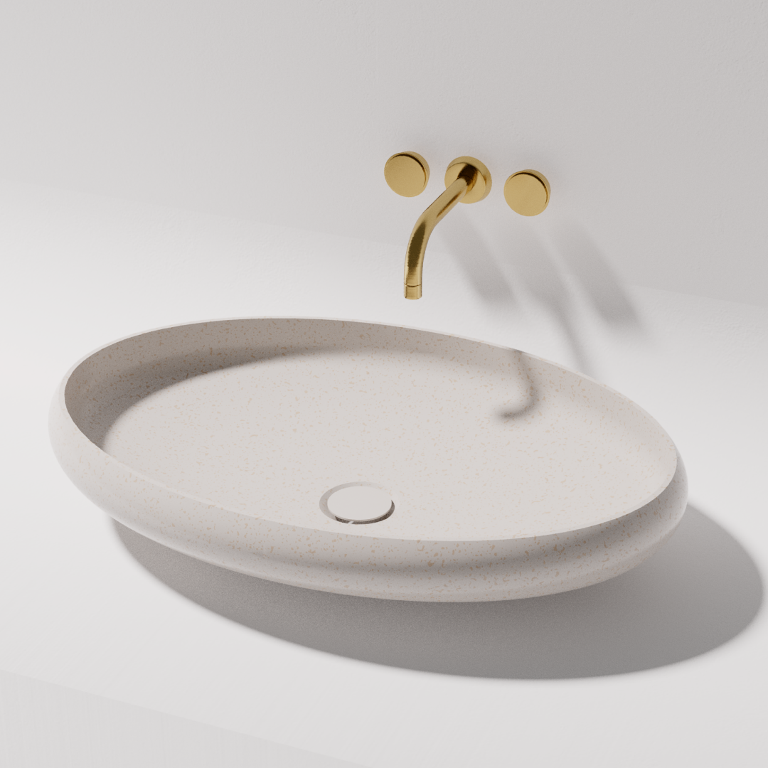 Pietra Bianca Piero Above Counter Basin - White Matte - PB3013-WM