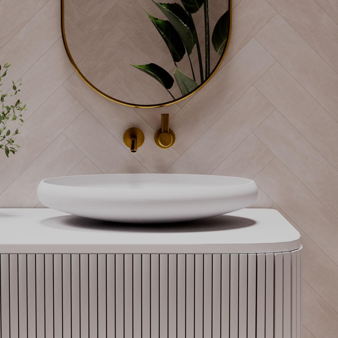 Pietra Bianca Piero Above Counter Basin - White Matte - PB3013-WM