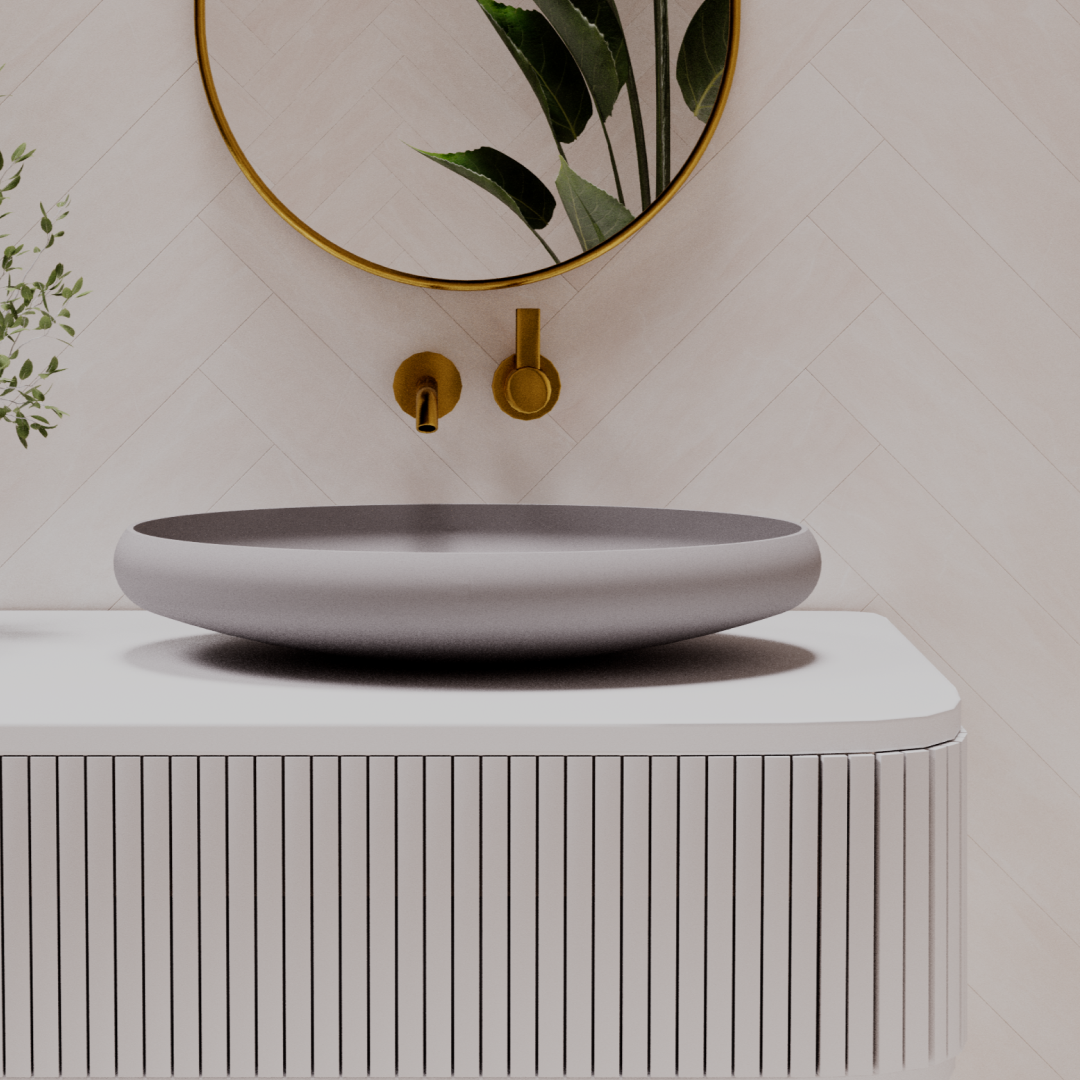 Pietra Bianca Piero Above Counter Basin - White Matte - PB3013-WM