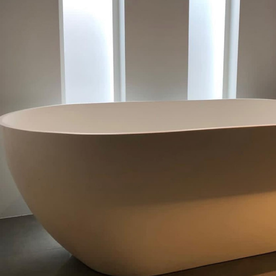 Pietra Bianca Bella 1500mm Freestanding Bath - White Matte - PB4021-15-WM