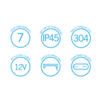 Thermorail 12V Flat Pill 632 Single Bar Heated Towel Rail - DSP6BR Brushed Stainless Steel