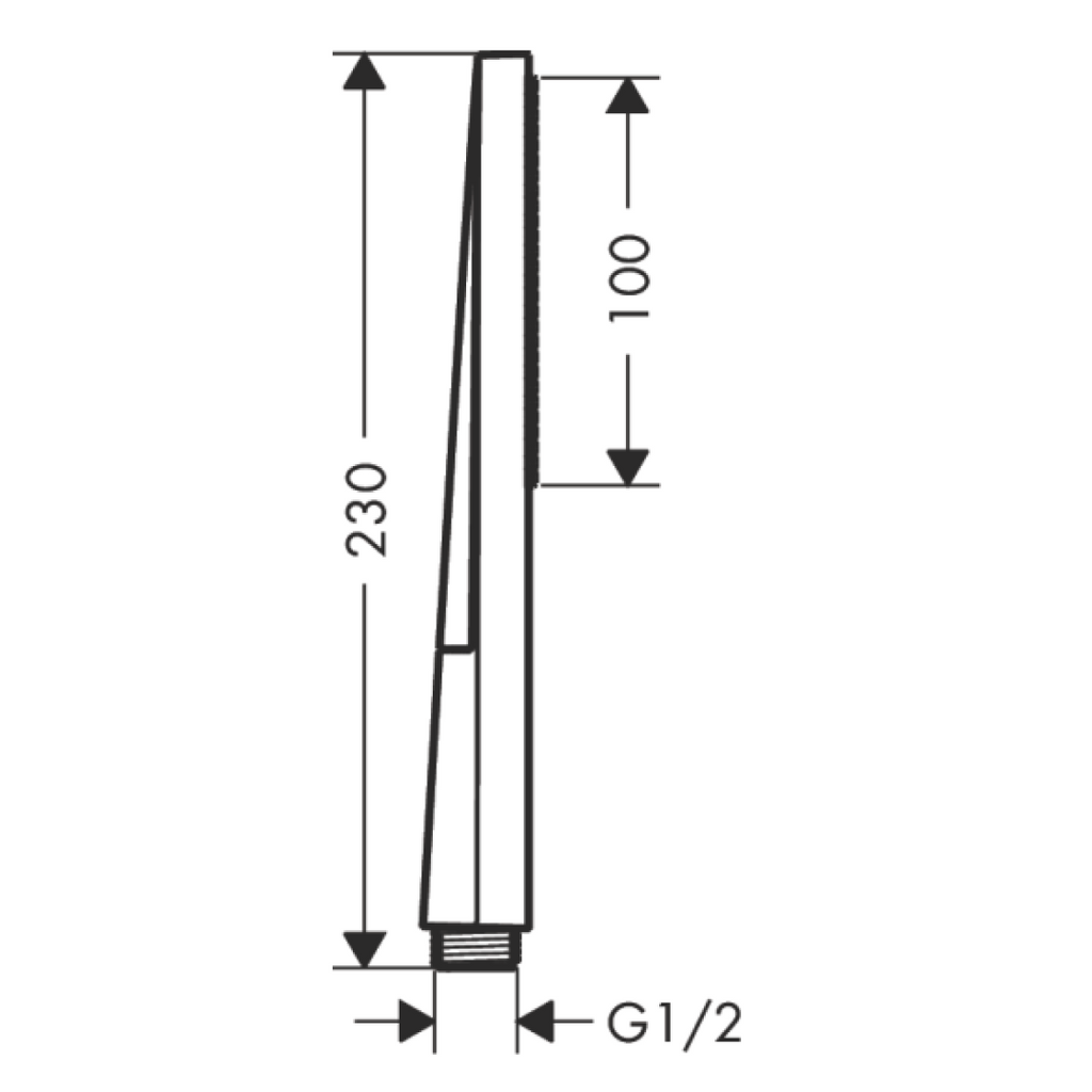 Hansgrohe Pulsify E Baton Hand Shower 100 1 Jet EcoSmart - Chrome - 24320000