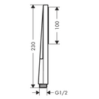 Hansgrohe Pulsify E Baton Hand Shower 100 1 Jet EcoSmart - Chrome - 24320000