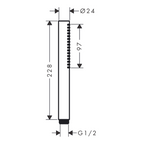 Hansgrohe Pulsify S Baton Hand Shower 100 1Jet EcoSmart - Matte Black - 24125670