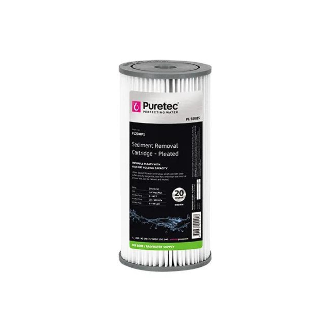 Puretec Genuine PL20MP1 Pleated Sediment Cartridge - 20 Micron