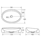 Fienza Rak Cloud Above Counter Basin - Matte White - 6000500A