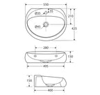 Fienza Rak Cloud Wall Hung Basin - Matte White - 5501500A