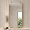 Cassa Design Rec Framed Shaving Cabinet - Brushed Gold REC9045F-BB
