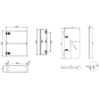 Cassa Design Rectangle Matte White Shaving Cabinet - REC9045MW