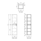 Parisi Riga Side Storage Unit - Matte White - RG-SSC-MW