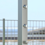 Rainware Beach Solo 5003 Single Shower & Footwash (Timeflow) - 316 Marine Grade Stainless Steel