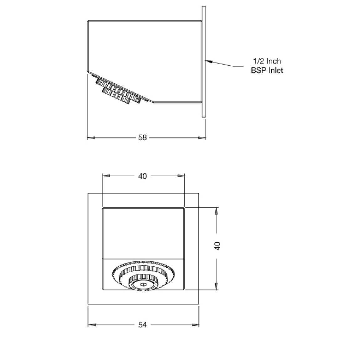 Rainware Wall Mounted Shower Rose - 316 Stainless Steel - 8001