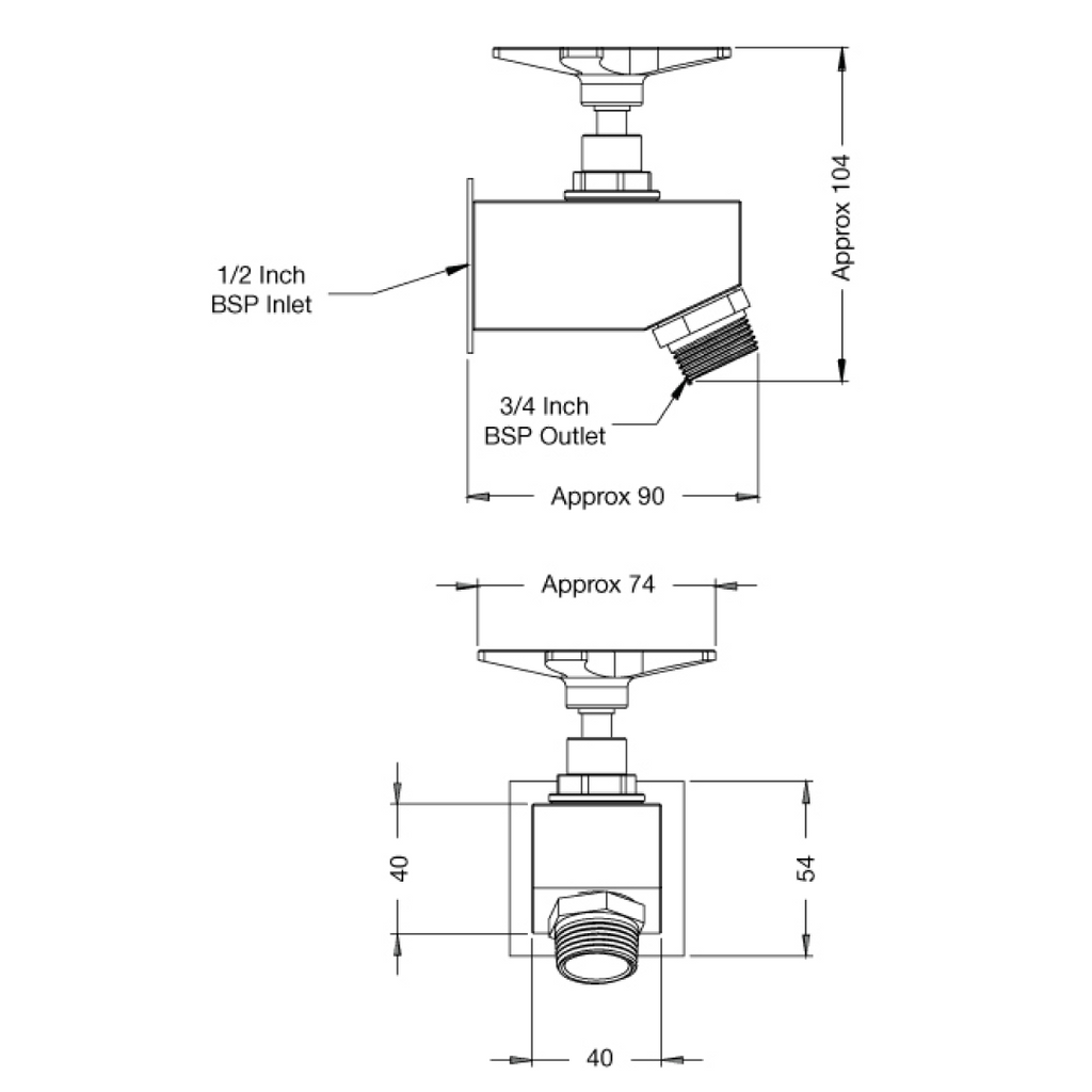 Rainware Wall Mounted Cold Footwash - 316 Stainless Steel - 8103