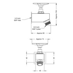 Rainware Wall Mounted Cold Footwash - 316 Stainless Steel - 8103