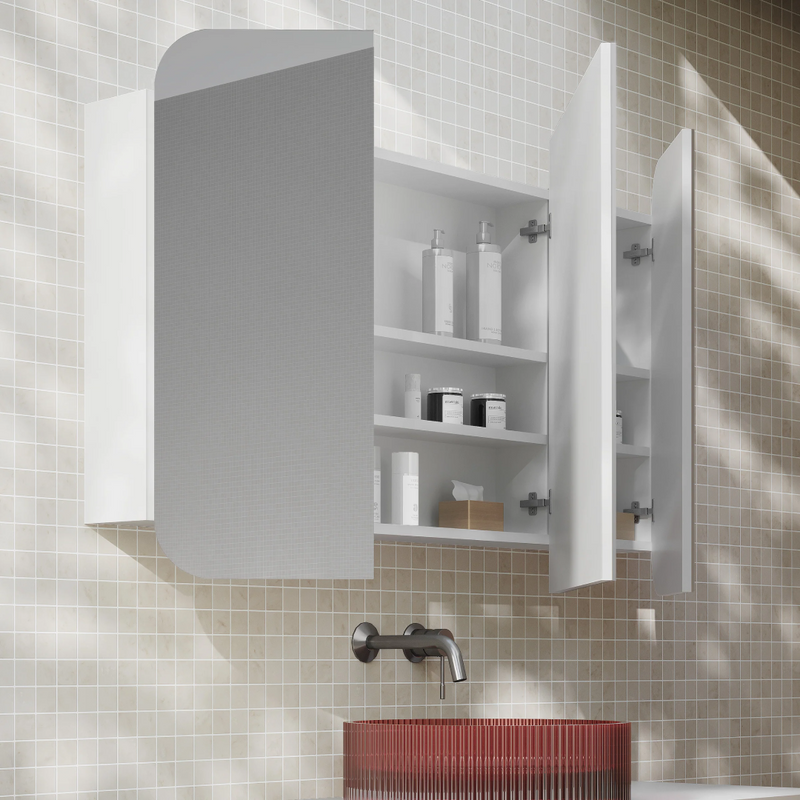 Cassa Design Rec 1200 x 750 Shaving Cabinet - Matte White Interior