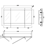 Cassa Design Rec 1200 x 750 Shaving Cabinet - Matte White Interior - REC1275MW